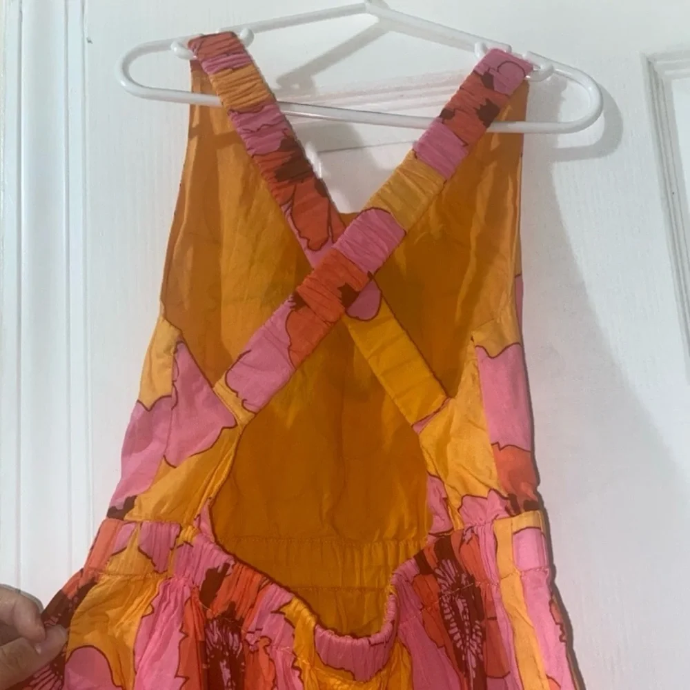 Gap girl criss cross open back floral dress size M(8) - Picture 7 of 10